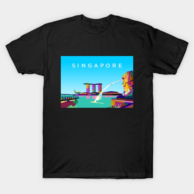 Singapore City T-Shirt by BarnawiMT